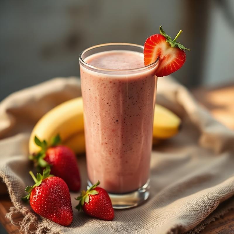 Strawberry Banana Smoothie — The one the kids ask for by name. Thick, pink, and naturally sweet, a drinks · smoothie recipe from Pamela Herrera's Sunshine Kitchen