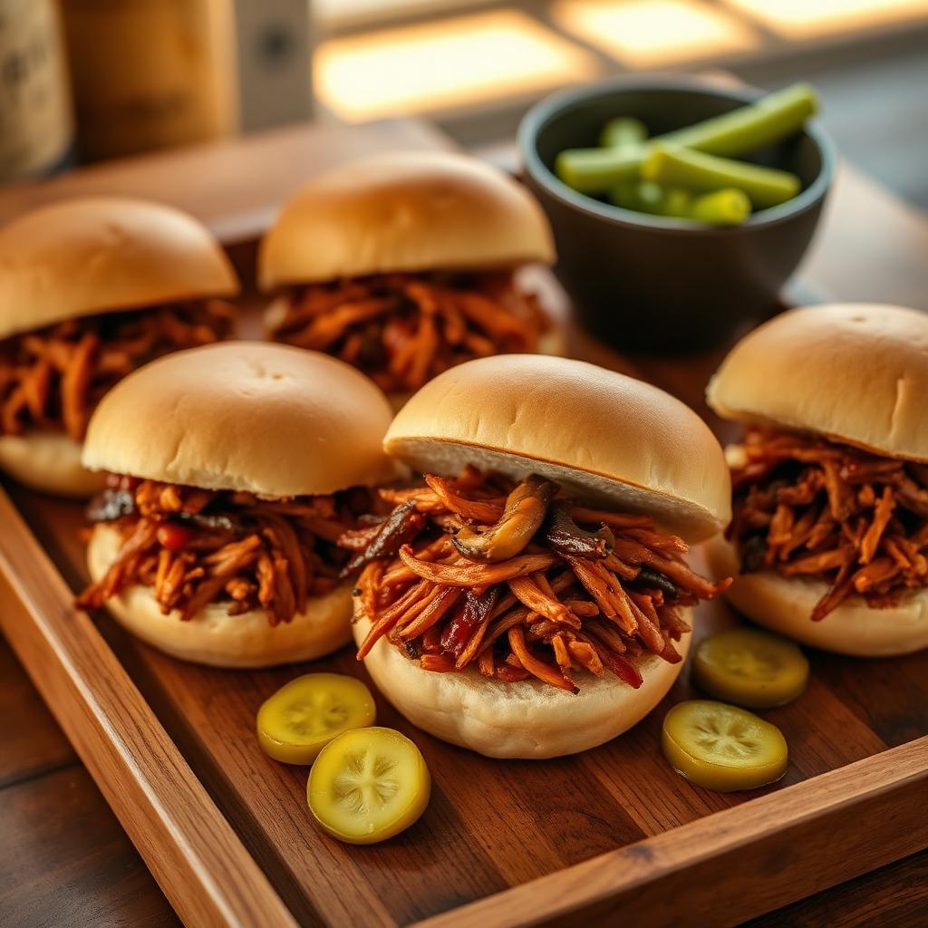 Slow Cooker BBQ Chicken Sliders