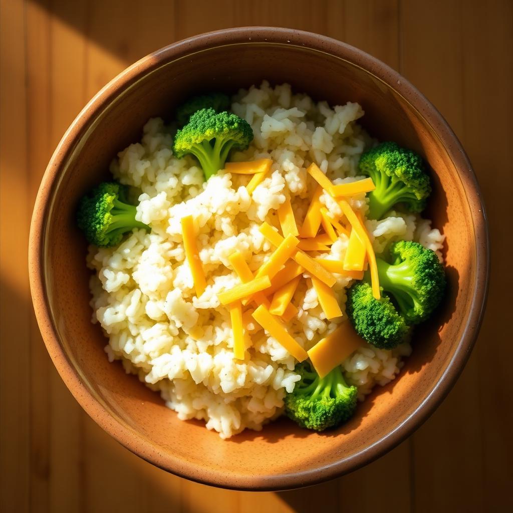 Cheesy Broccoli Rice Bowl