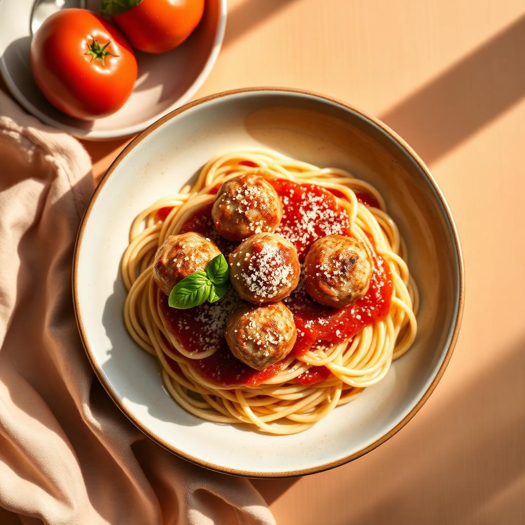 Mini Turkey Meatball Spaghetti