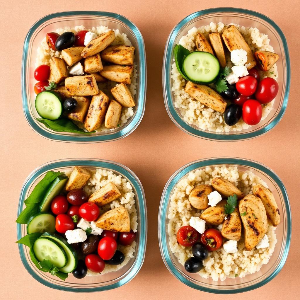 Mediterranean Chicken Meal Prep Bowls