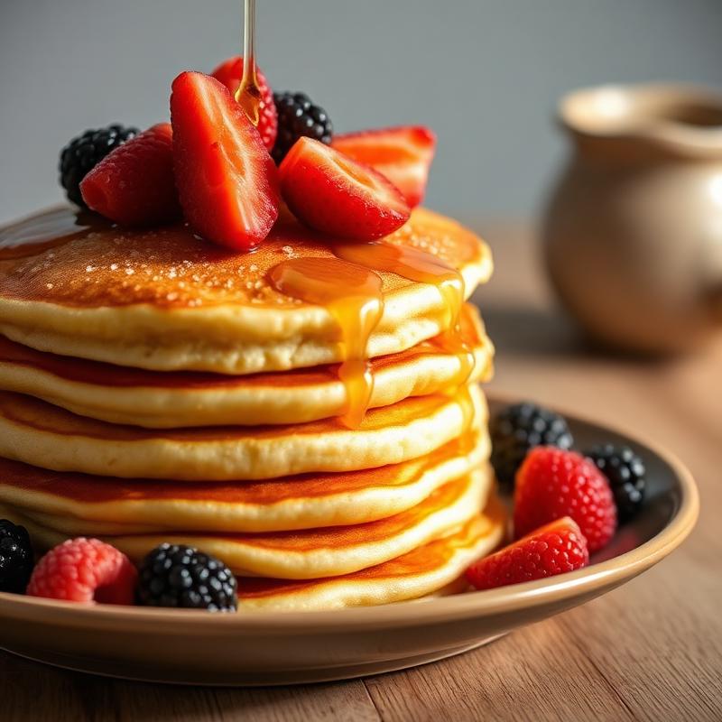 Fluffy Berry Pancakes